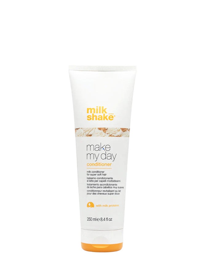 Make My Day Conditioner with Milk Proteins, Apple & Sunflower Extracts – Daily Hydrating & Nourishing Conditioner for Normal, Dry, Frizzy or Treated Hair – Soft, Shiny, Manageable Hair, Paraben-Free, 250ml