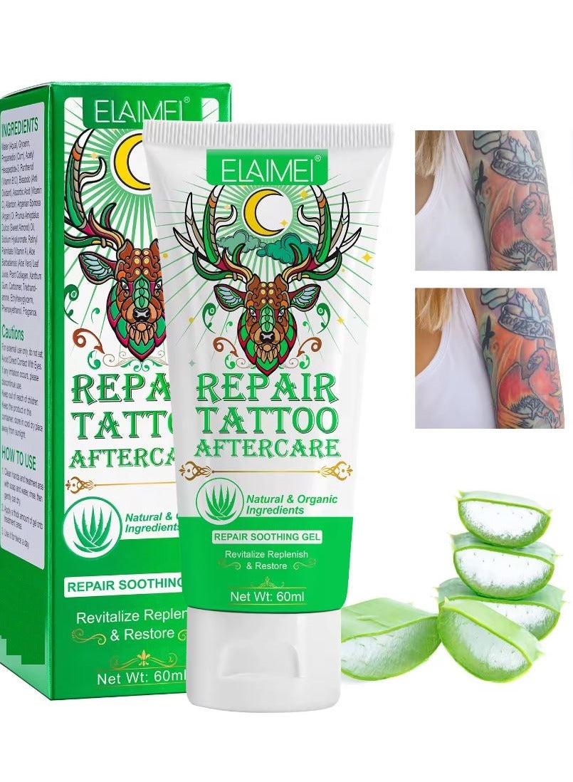 Repair Tattoo Aftercare Natural & Organic Ingredients Repair Saoothing Gel 60ml
