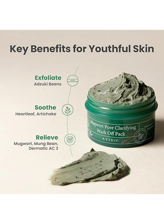 Mugwort Pore Clarifying Wash Off Mask for Acne, Pores, Oily Skin, Uneven Texture All Skin Types 100ml - image 5