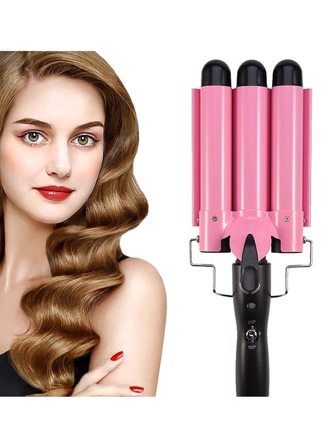 Ceramic Hair Curler，3 Barrel Curling Iron，Egg Roll Hair Styling Tools，Hair Styler Wand Curler Irons，for All Hair Types，25mm