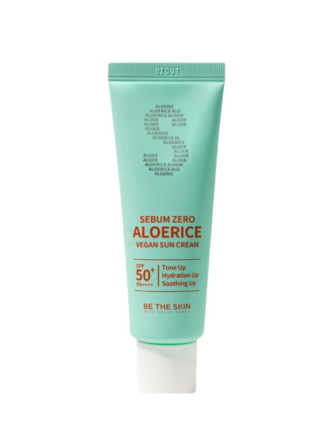 Sebum zero aloerice vegan sun cream SPF 50+ PA++++, 50 ml