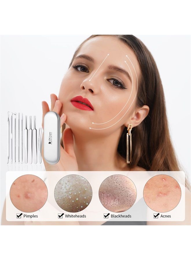 Blackhead Remover Tools 9 Pcs Pimple Popper Tool Kit with Metal Case for Pimples, Blackheads, Zit Removing, Forehead