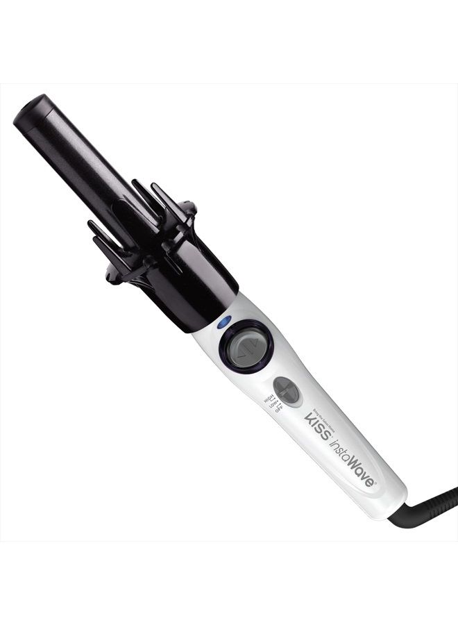 Kiss Products Instawave Automatic Ceramic Curling Iron 1” KACI01, Black; White