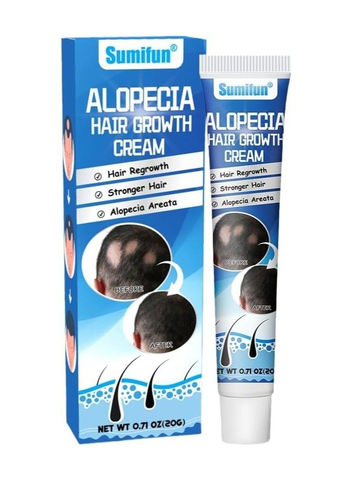Alopecia Hair Growth Cream, 20g - Revitalizing Scalp and Promoting Hair Growth - Effective Treatment for Alopecia & Thinning Hair - Nourishes & Strengthens Hair Follicles - Reduces Hair Loss
