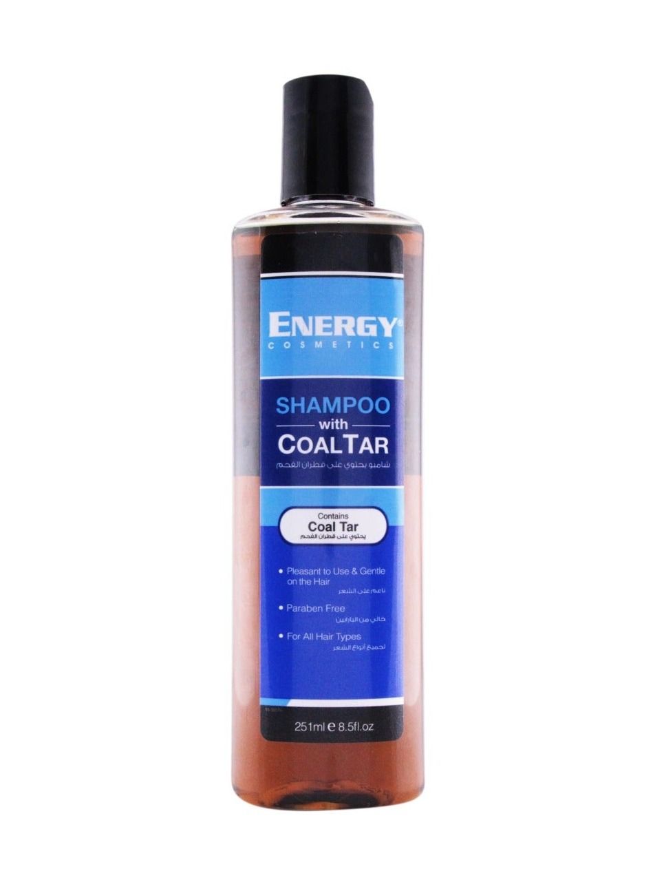 Energy – Coal Tar Shampoo 251ml – Treats Dandruff, Itchy & Flaky Scalp – Paraben-Free Gentle Cleanser for Healthy Hair & Scalp