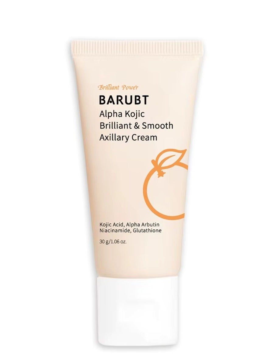 Alpha Kojic Brilliant and Smooth Axillary Cream with Kojic Acid Alpha Arbutin Niacinamide and Glutathione Multi Purpose Body Cream Nourishing Moisturizing Kojic Acid Underarm Brightening Cream 30g