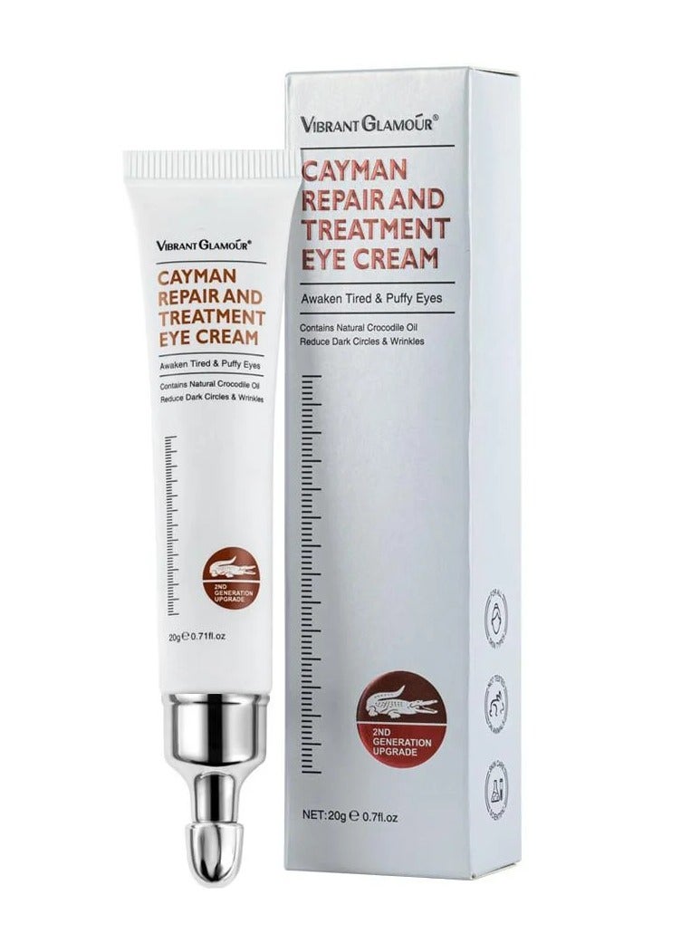 Cayman Eye Cream Eye Repair and Treatment Silk Protein Anti-Wrinkle and Firming Paste for Eye Skin Reduce Appearance of Fine Lines Anti-Aging Dark Circles & Puffiness Eyecare Cream 20g