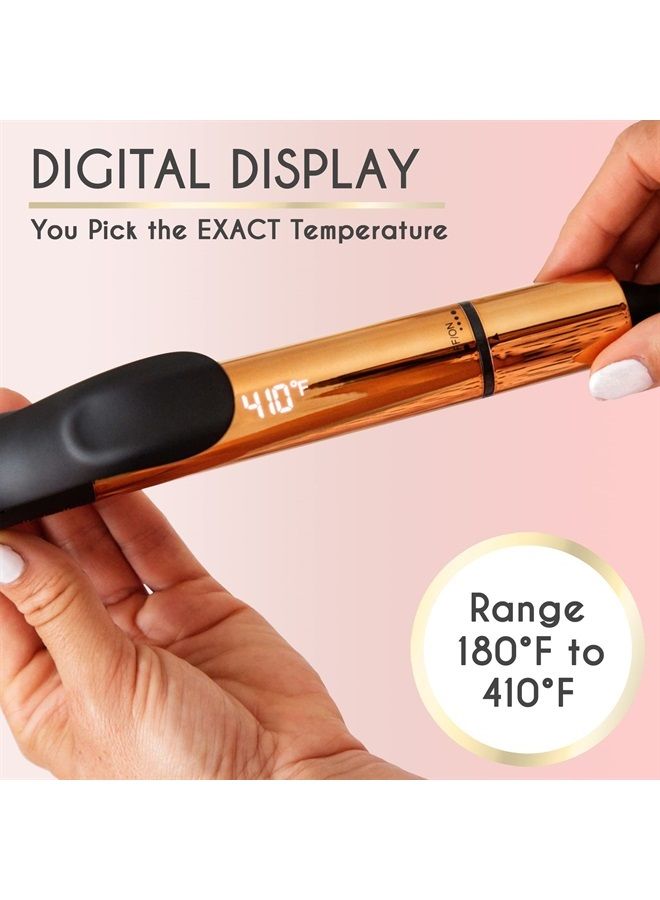 Ella Bella Curling Iron 1 Inch • Professional Hair Curler • Curling Wand • Ceramic Curling Irons • Transform Your Look in Seconds • Suitable for All Hair Types • Say Goodbye to Heat Damage