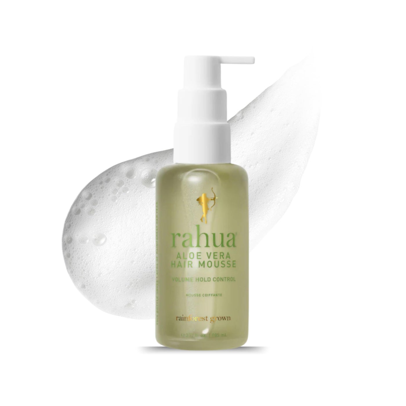 Rahua Aloe Vera Hair Mousse, Lightweight Volumizing Vegan Styling Foam for All Hair Types, Adds Texture, Lift & Shine, Alcohol Free Flexible Hold with Sugarcane & Guayusa Antioxidants, 3.5 Fl Oz ( 105 ml )