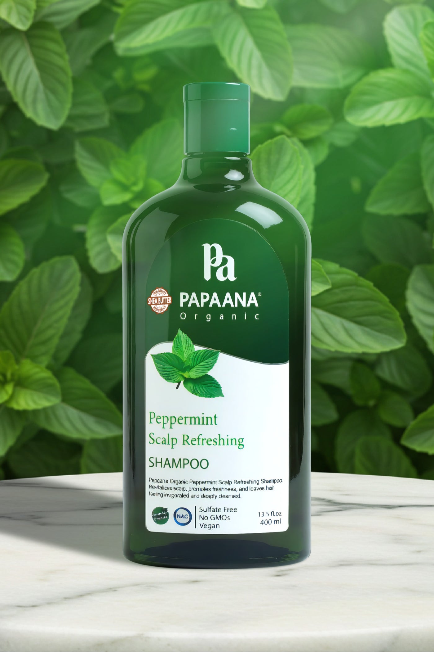 Peppermint Scalp Refreshing Shampoo with Shea Butter – 400ml, Refreshing & Soothing Treatment for Healthy Scalp
