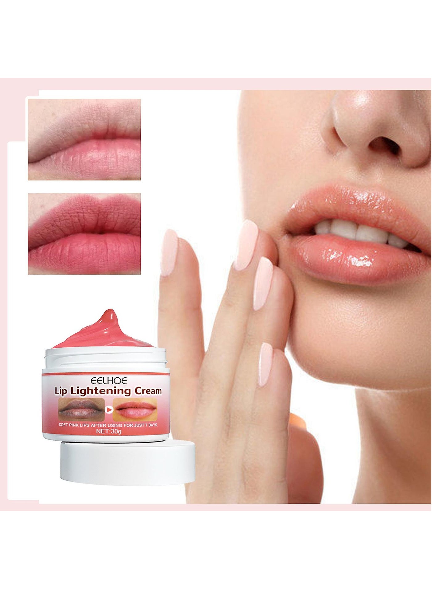 Lip Lightening For Dark Lips Healthy Organic Lip Lightening Cream Balm For Soft Pink Lips 30g Lip Balm For Brightening Dark Lips