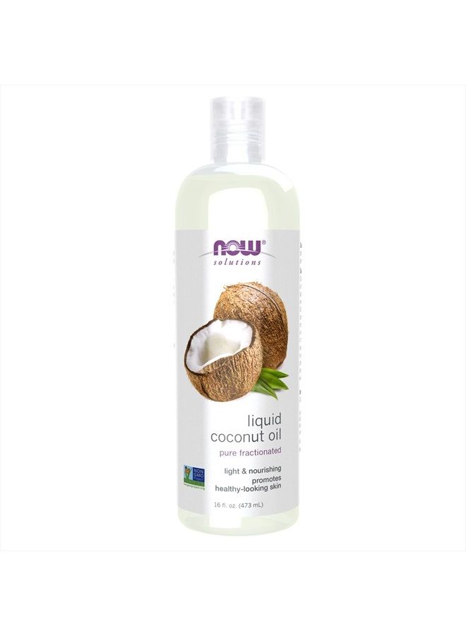 Solutions, Liquid Coconut Oil, Light and Nourishing, Promotes Healthy-Looking Skin and Hair, 16-Ounce
