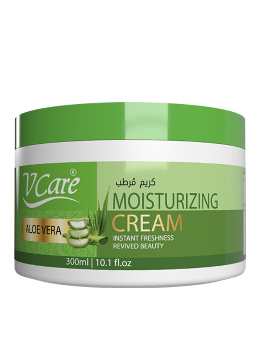 V Care Moisturizing Cream,Aloe Vera,300ml,Deep Moisturizing,Reduces Itchiness