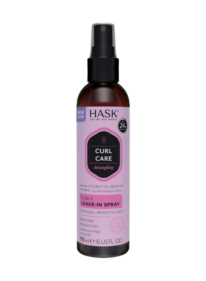 Curl Care 5-in-1 Leave-In Spray for All Curl Patterns - Detangles, Controls Frizz, Seals Moisture, Adds Shine & Provides Thermal Protection (175 ml)