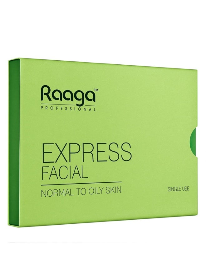 Raaga Professional Express Facial Kit | Normal to Oily | 35gm, Green (Pack Of 6)