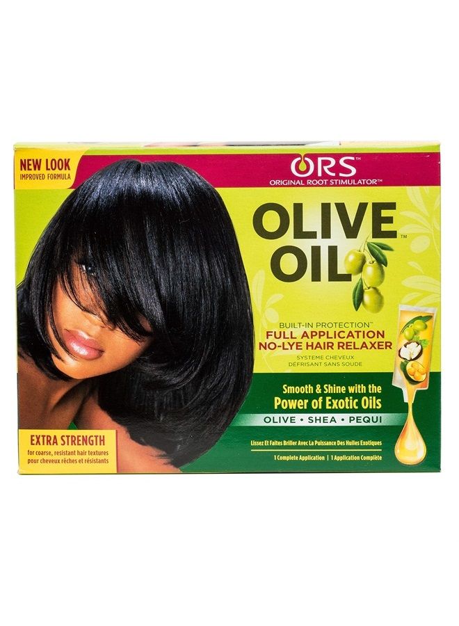 ORS Olive Oil Built-In Protection Full Application No-Lye Hair Relaxer - Extra Strength Kit (Pack of 1)