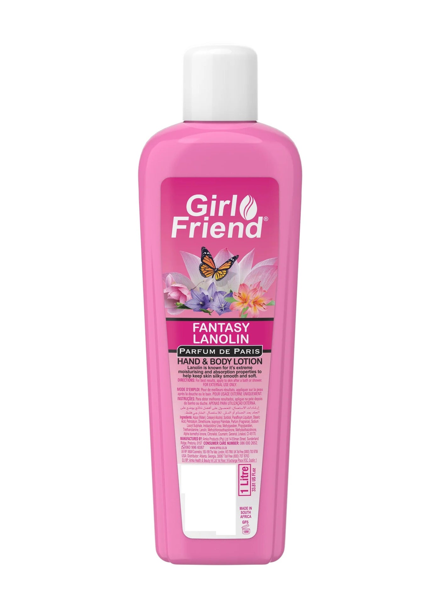 Hand & Body Lotion Fantasy Lanolin 1L