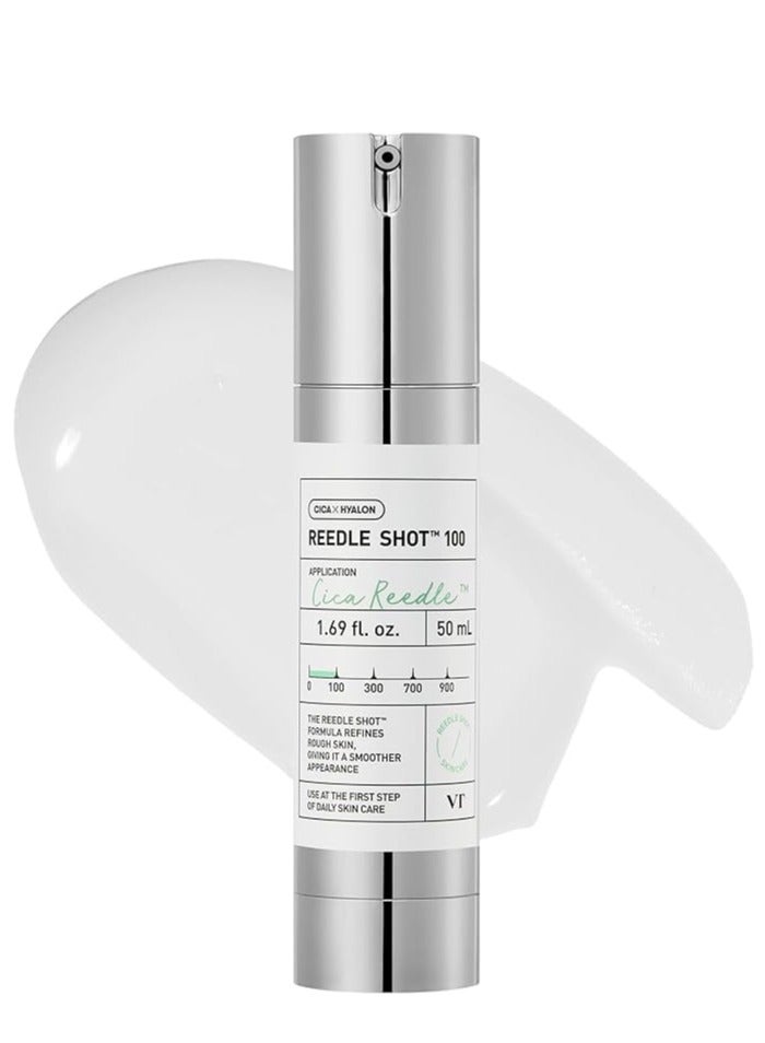 CICA REEDLE SHOT 100 Essence, Daily Face Essence for Soft Skin, Centella Complex, Hyaluronic Acid, Green Propolis Extract for All Skin Types, 50ml