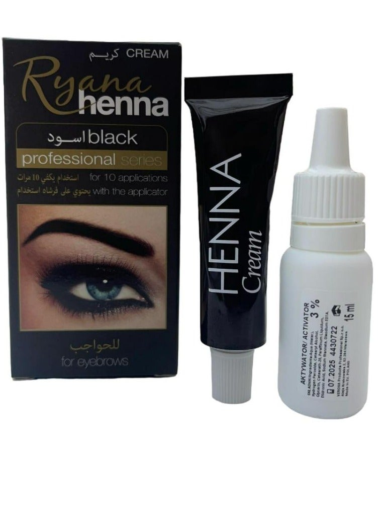 Ryanna Henna Professional  Set For Eyebrows Black