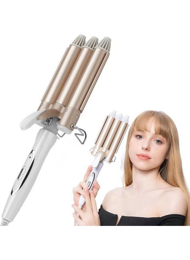 3-Barrel Portable Hair Curler