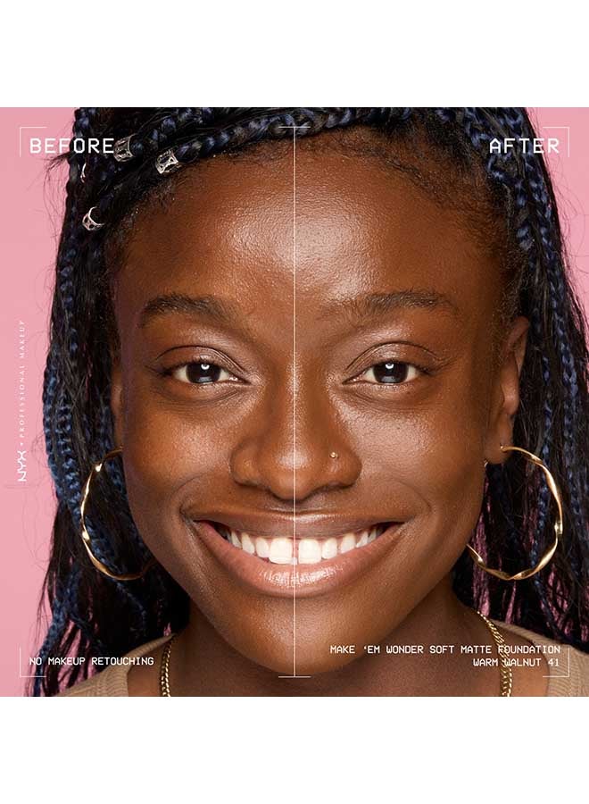 Make 'EM Wonder, 24H Soft Matte Foundation, Undetectable  Finish, Warm Walnut - image 3