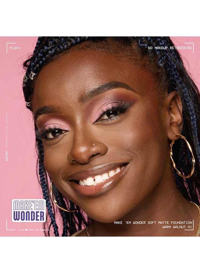 Make 'EM Wonder, 24H Soft Matte Foundation, Undetectable  Finish, Warm Walnut - image 6