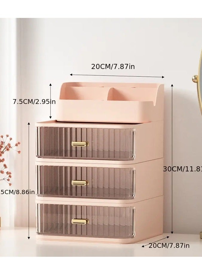 Makeup Organizer With Drawers,Cosmetic Display Cases, Vanity Holder For Lipstick,Brushes,lotions Eyeshadow and Facial Mask