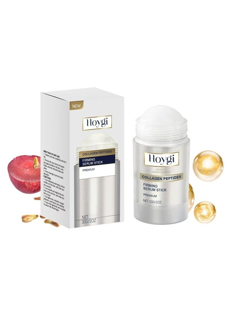 Collagen Peptide Firming Serum Stick - Advanced Retinol Firming Serum Stick for Women, Firming Stick for Face and Neck, Visibly Tighten and Firm Wrinkles & Laugh Lines, Improve Skin Elasticity