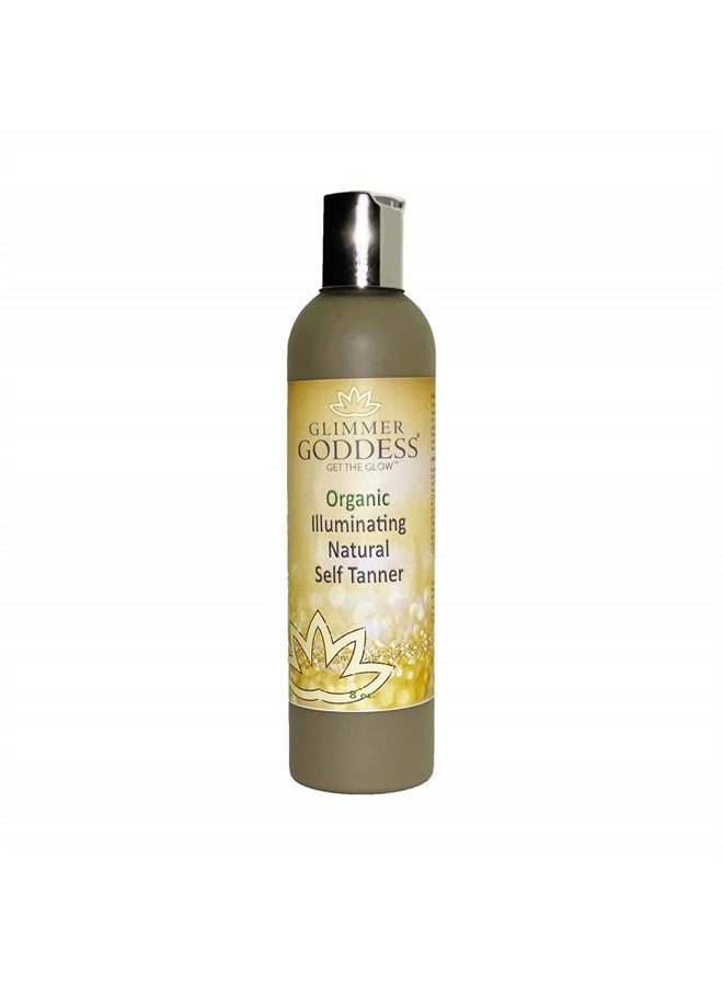 Glimmer Goddess Organic Self Tanner - Natural Tanning Lotion 8 oz