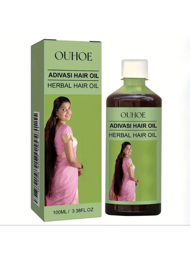 "Revitalize Your Hair Naturally with OUHOE Adivasi Herbal Hair Oil – 100ml"
