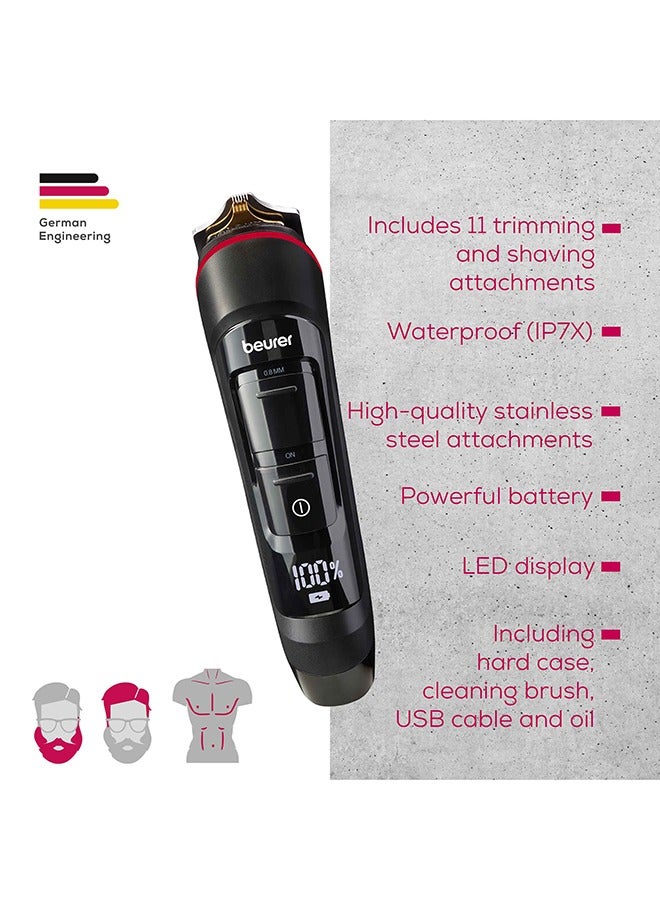 MN9X Multi-Groomer | All-in-One for Precision Beard, Hair & Body Trimmer for Men | 11 High Quality Attachments | Cordless Use | Waterproof | 3 Years Warranty - image 7
