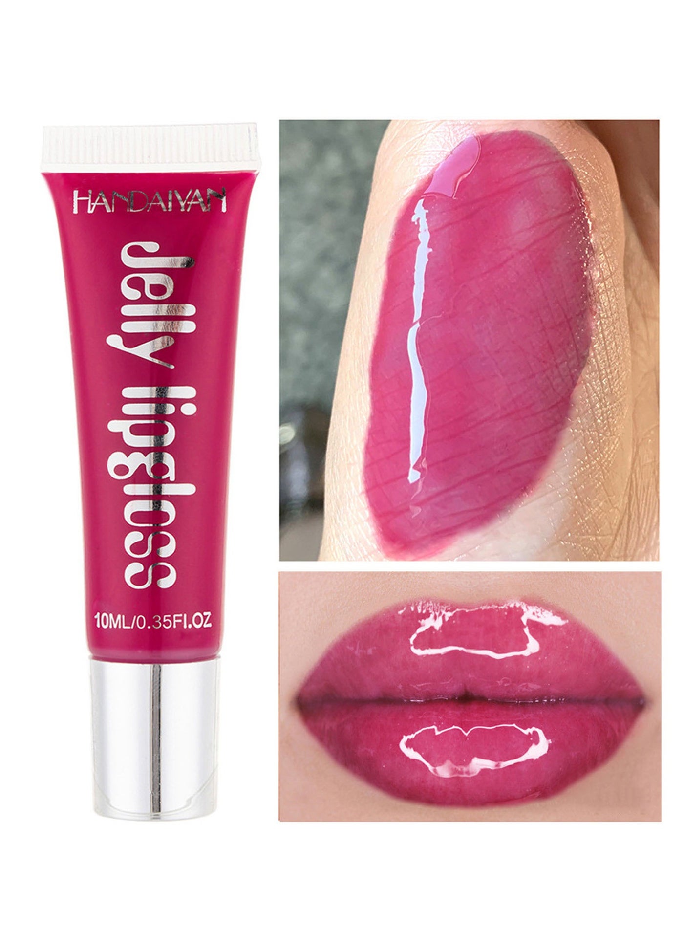 Lip Gloss Hydrating Moisturizing Long Lasting High Glossy Jelly Lip Stain Super Gloss Balm Oil Tinted Treatment Lip Glow Glass Shine Glitter Makeup Beauty Colored Bright Lifter For Women Girls
