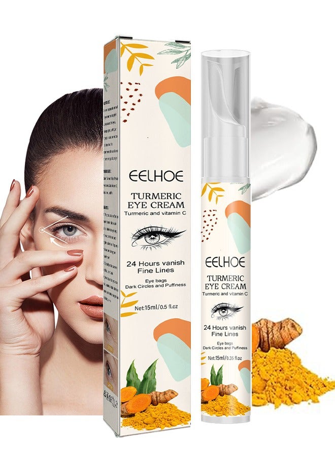Turmeric Eye Cream-24 Hours Vanish Fine Lines，Eye Bags,Dark Circles And Puffiness
