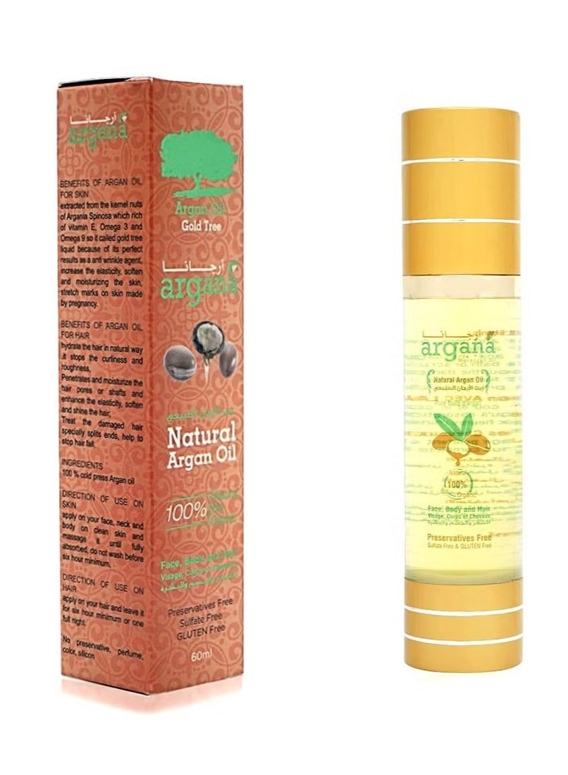 2pc Gold Tree Natural Argan Oil 60ml