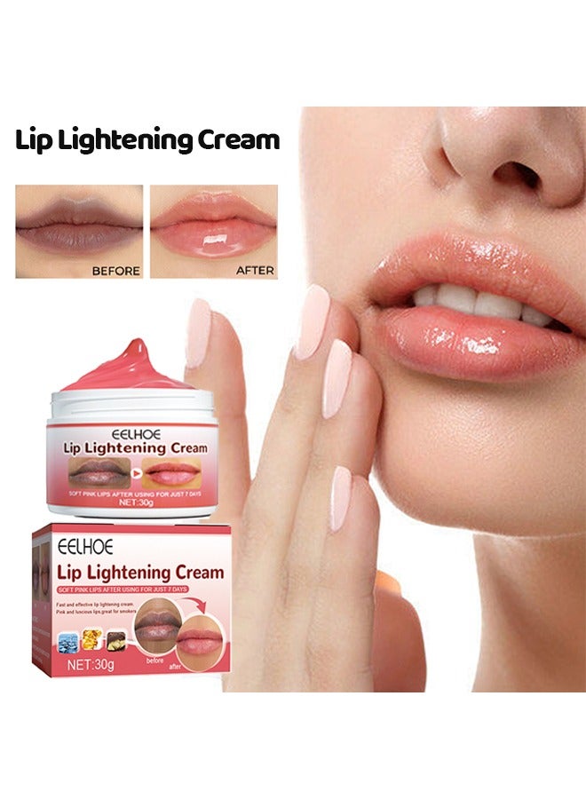 Lip Lightening Cream - Moisturizing Natural Lip Repair Chapstick Lip Stain - Reduce Dullness Reduce Lipwrinkles For Dry Cracked And Dark Lips 30g