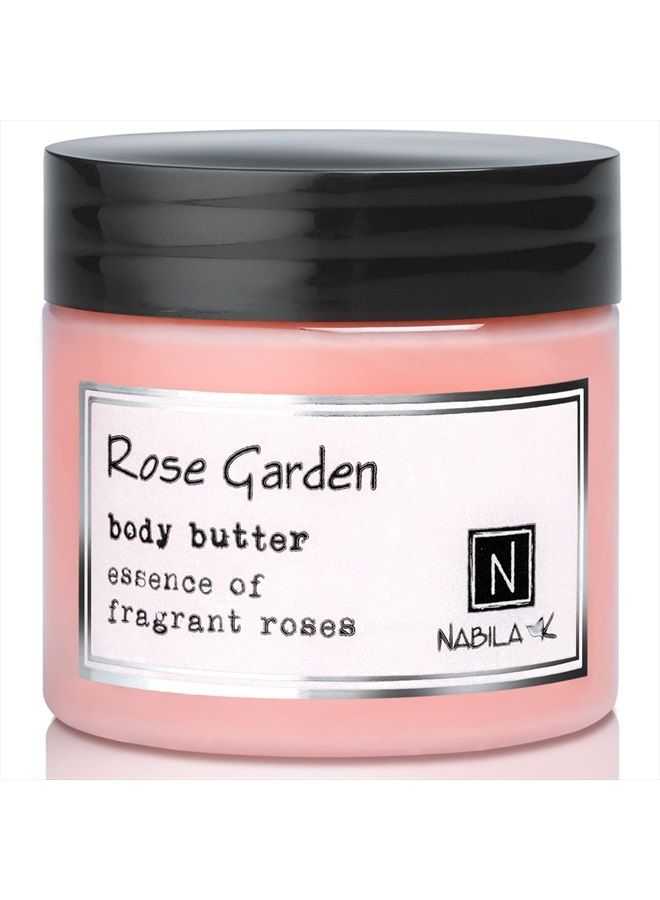Rose Garden - Body Butter - Daily Moisturizing Skin Care Lotion - Manuka Honey - Shea Butter - Vitamin C - Argan Oil - Deep Hydrating Moisturizer - Natural Ingredients - Body Cream - 2 oz