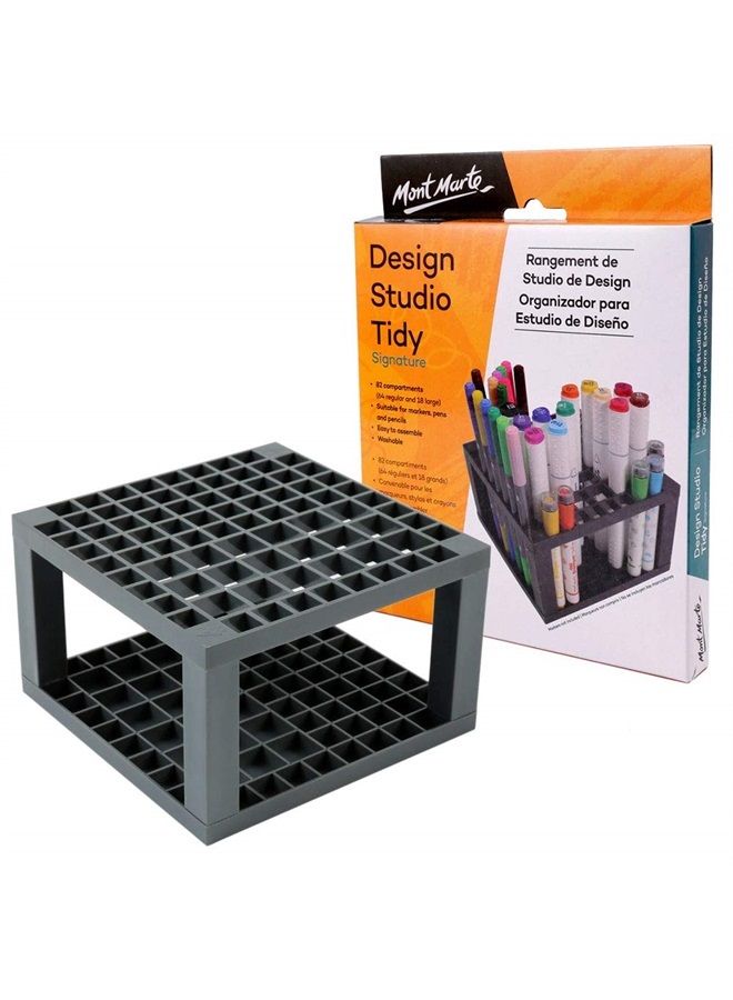 Signature Design Studio Tidy Pencil & Brush Holder for Paint Brushes, Pencils, Markers, Pens. Provides Excellent Art Studio Organization.