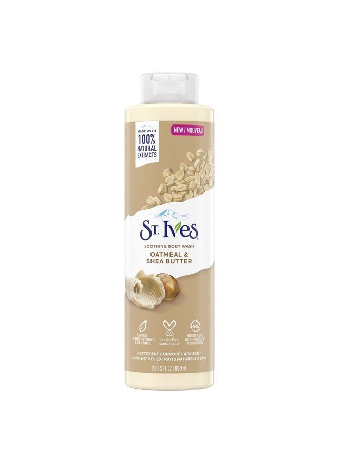 Oatmeal & Shea Butter Body Wash | Moisturizing Body Wash for Sensitive and Dry Skin | 22 Fl. Oz.