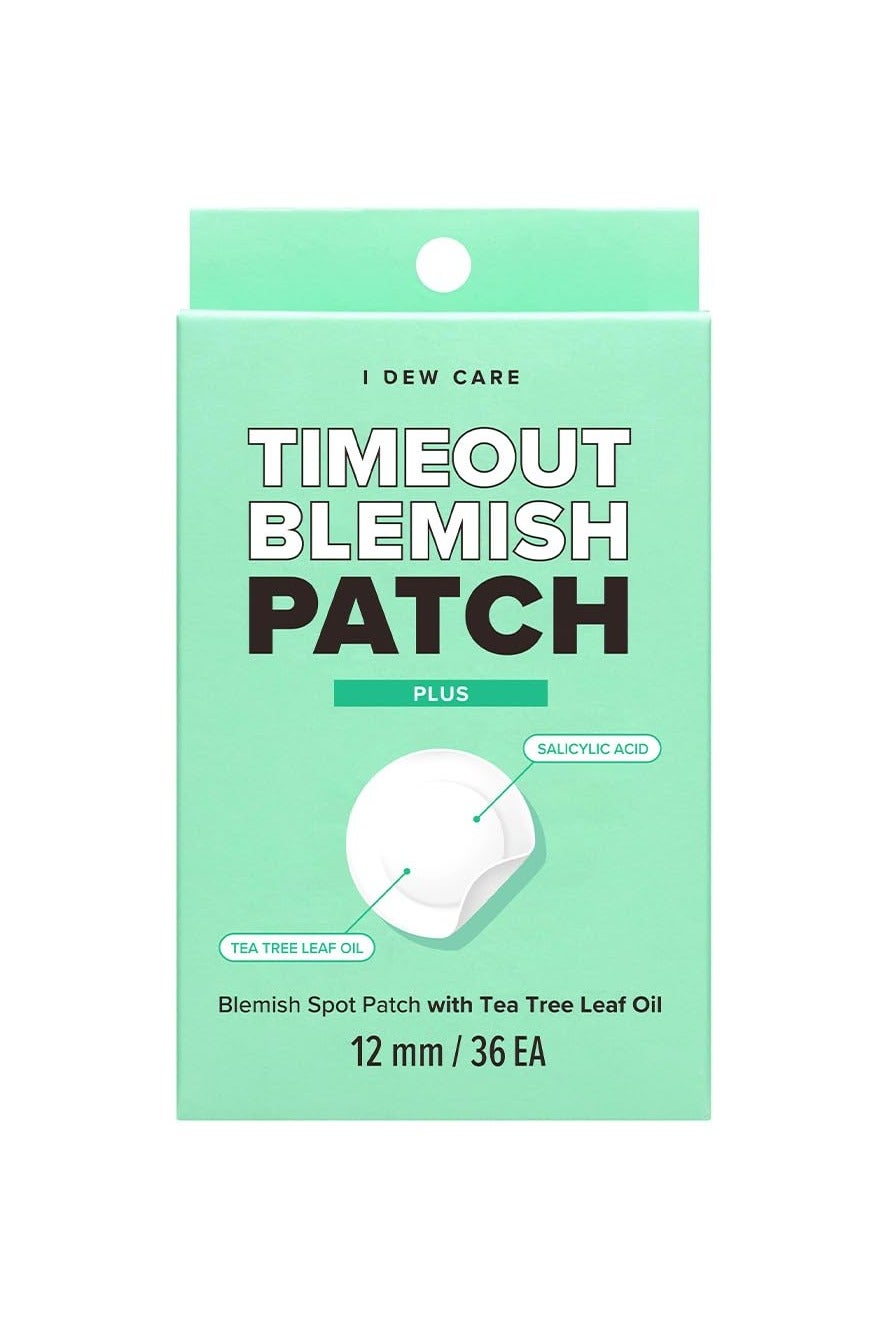Hydrocolloid Acne Pimple Patch - Timeout Blemish Plus | Korean zit Dark Spot Patches for face and skin, Pus absorbing with Tea Tree Leaf Oil, Facial Stickers, Large, 36 Count