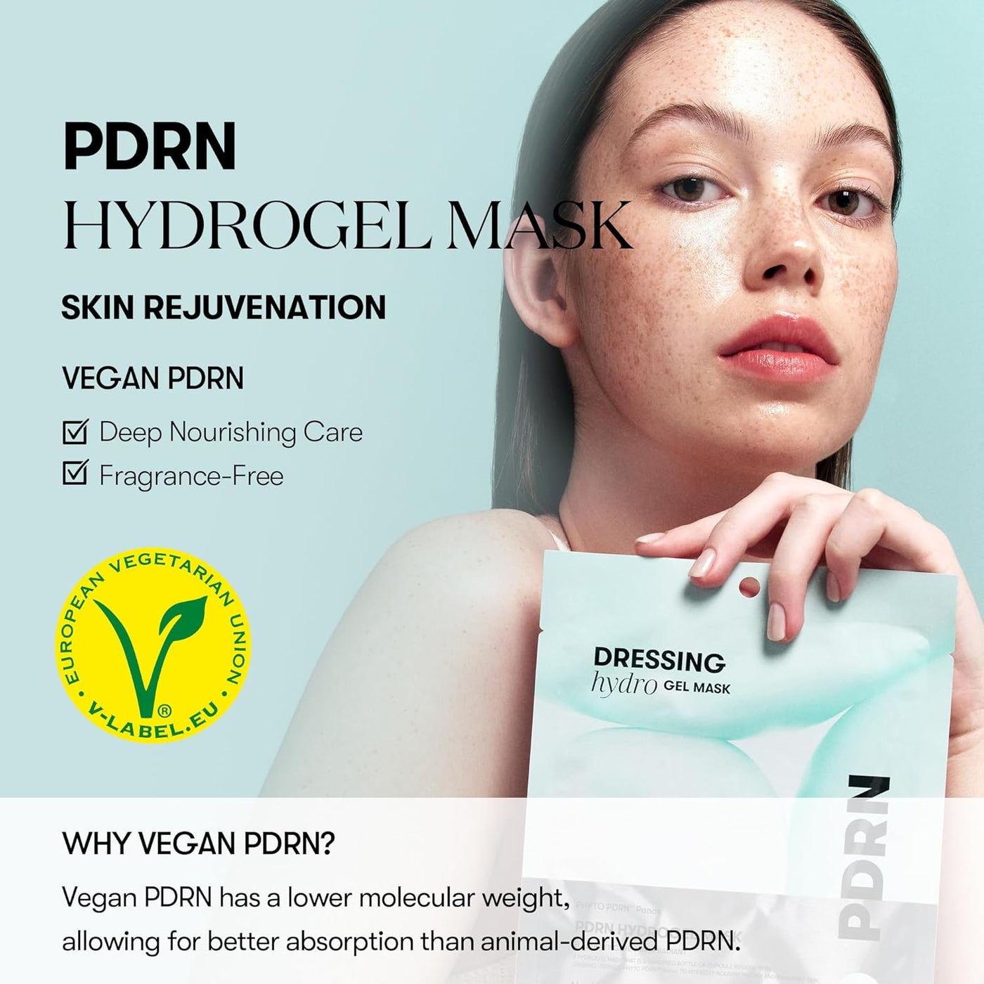 PDRN Hydrogel Mask 33g | Intensive Hydrating & Skin Repair Face Mask with PDRN | Korean Skincare - image 2