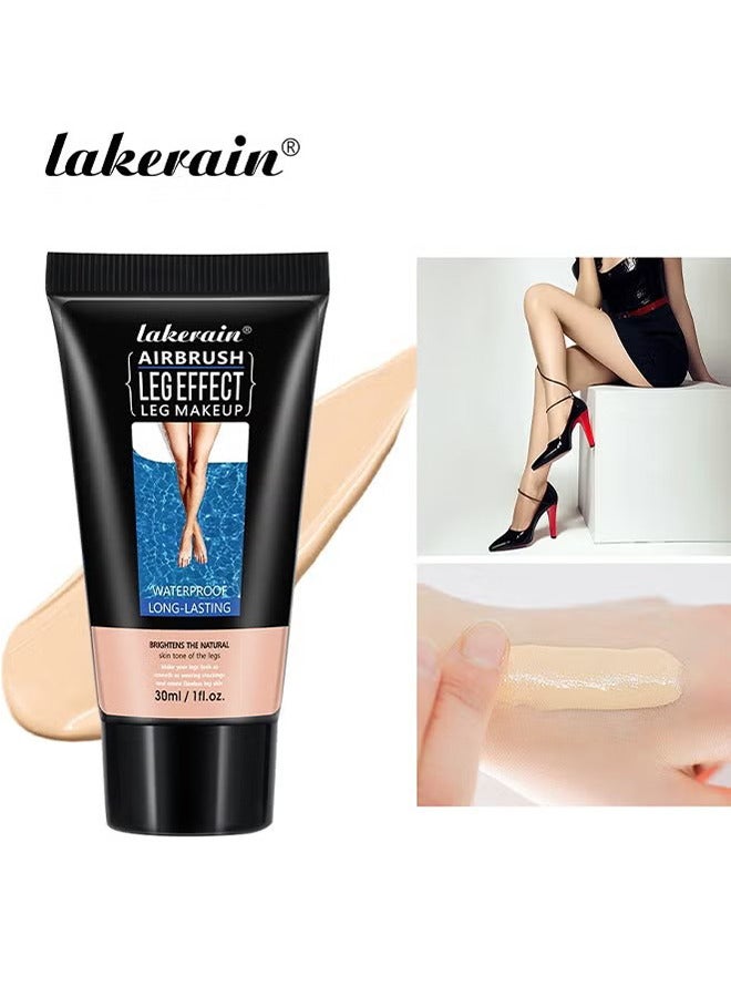 Leg Makeup Waterproof No Transfer, Leg Vein Cover Up Makeup For Varicose Veins Waterproof Black Skin, Leg And Body Scar Cover Up Makeup For Tattoo Cover Up, Even Skin Tone (Fairest Glow, 30ML)