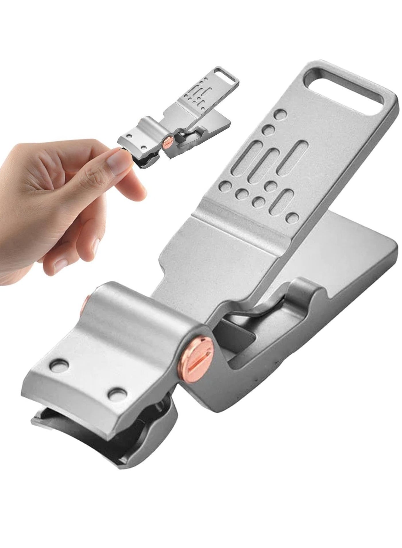Toenail Clippers for Thick Nails Stainless Steel Splash-Proof Crocodile Nail Clippers Fingernail Cutters with Large Opening for Thick Nails and Toenails Men Women