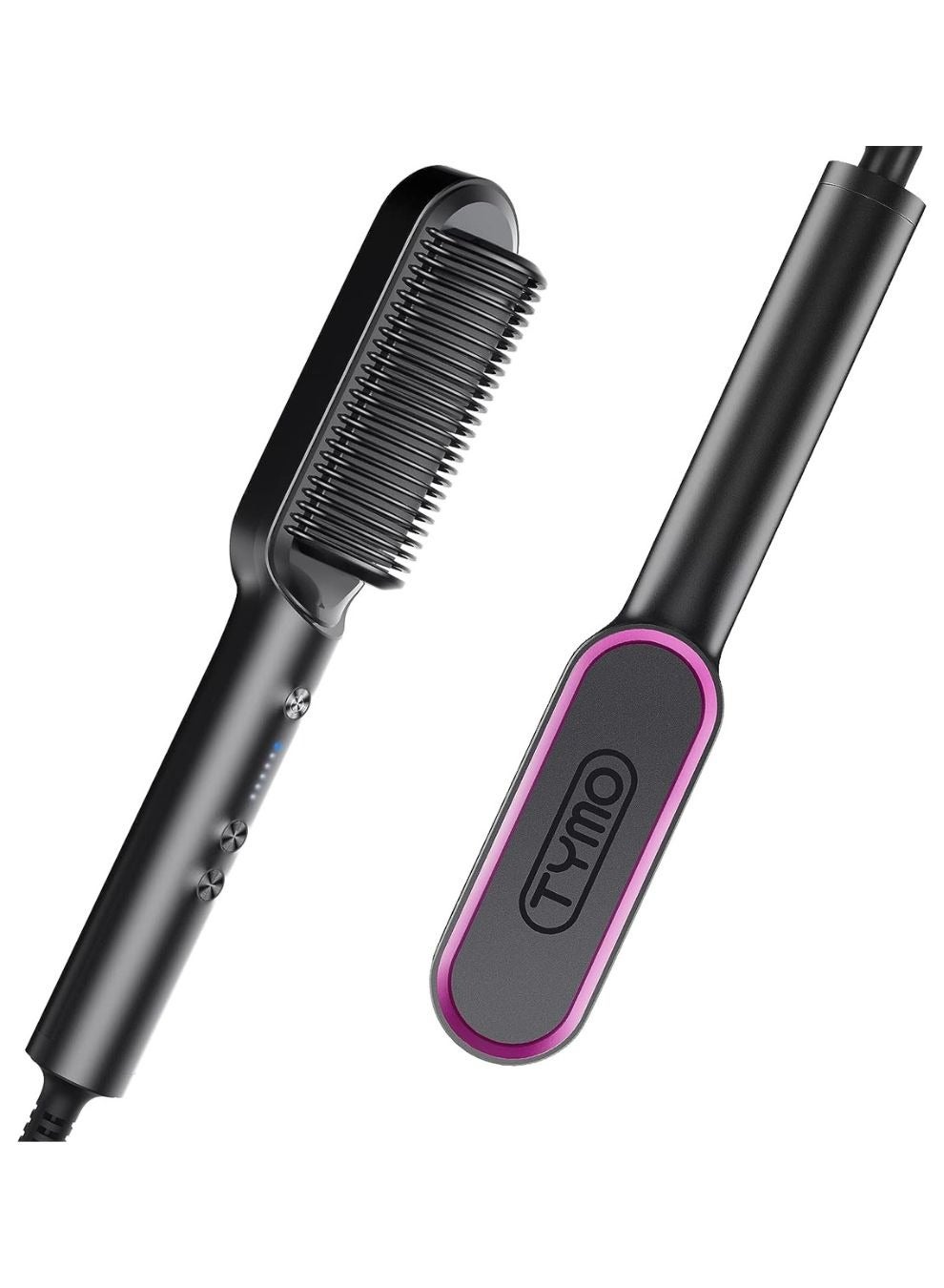 TYMO Ring Hair Straightener with Built-in Comb, Black Color