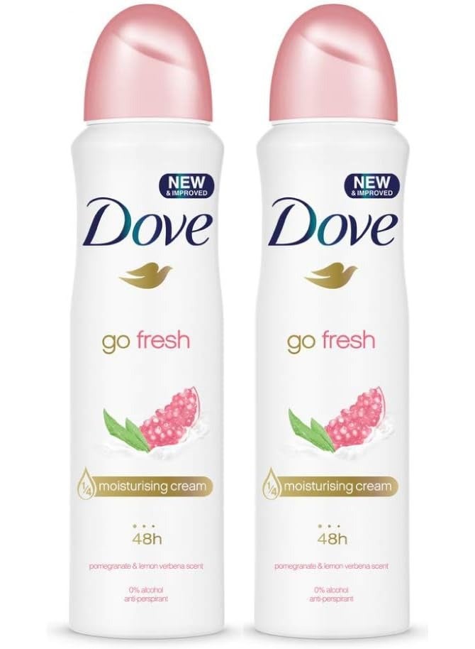 Deodorant Go Fresh Pomegranate & lemon Verbena Scent Antiperspirant 2 x 250ml