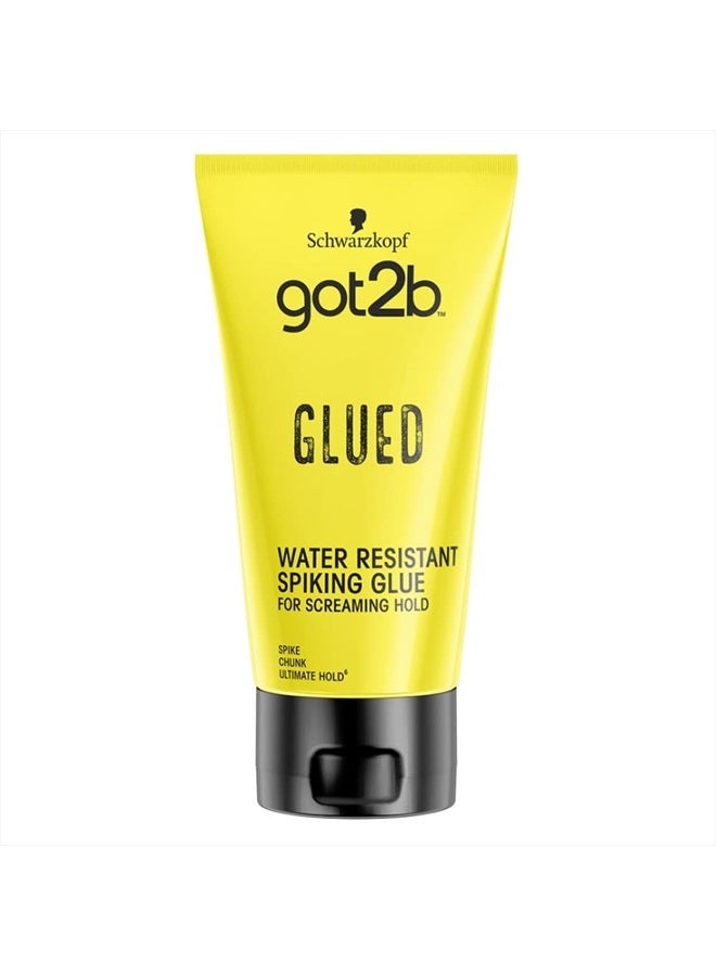 Schwarzkopf Glued Spiking Glue Hair Gel, Water Resistant, Strong Hold for Up to 72 Hours, 150 ml,package may vary