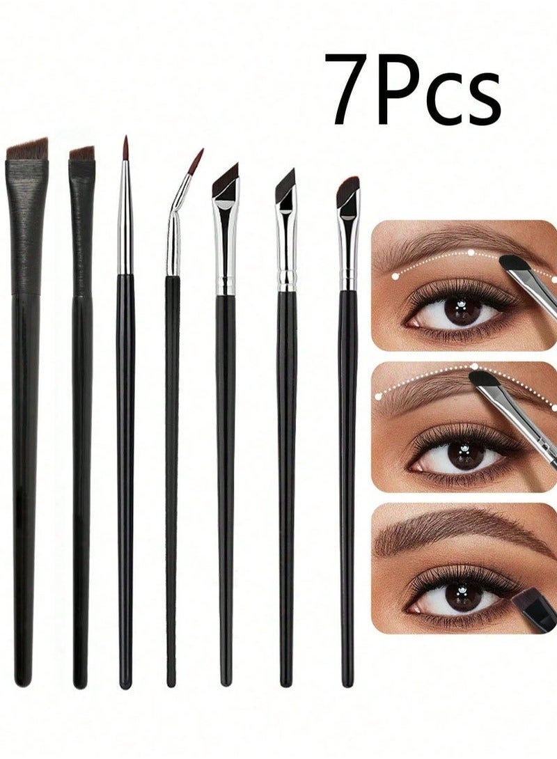 7pcs Eyeliner Brush Eyebrow Brush Set,Fine Angled Ultra thin Precision Makeup Brushes, Precision Gel Eye Liner