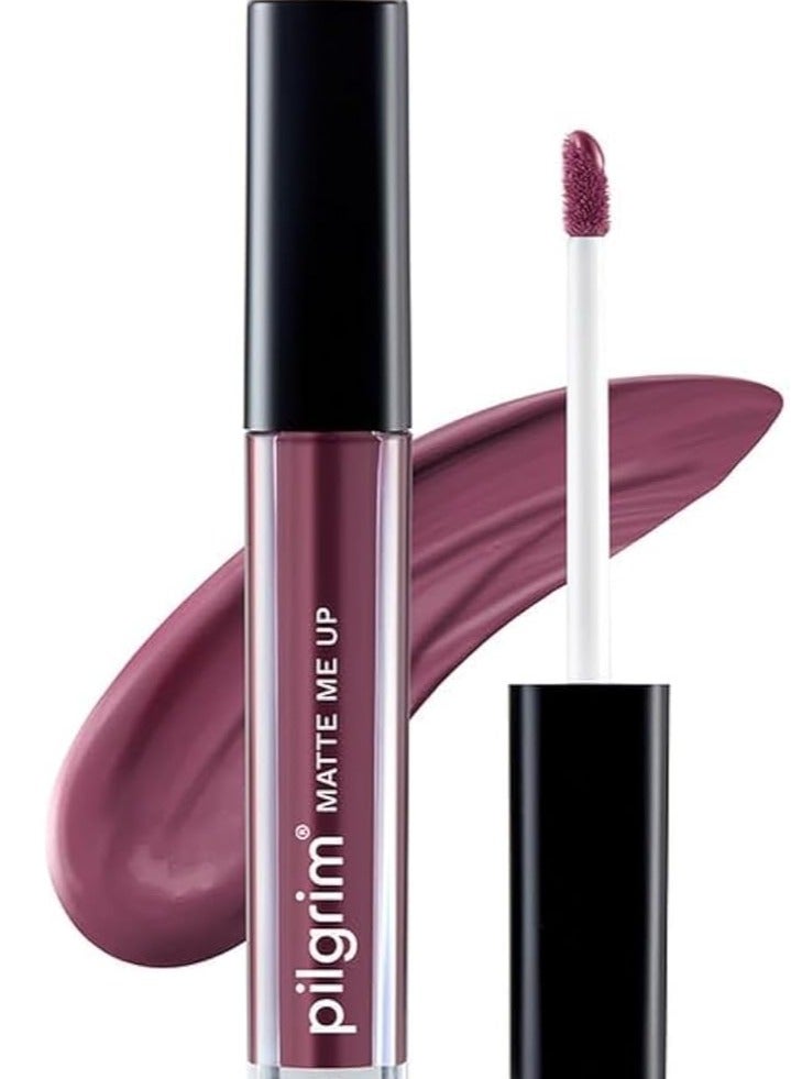 Pilgrim Liquid Matte Lipstick - Mauve Desire | Lipstick for Women Transferproof, Long Lasting & Non Drying 3gms