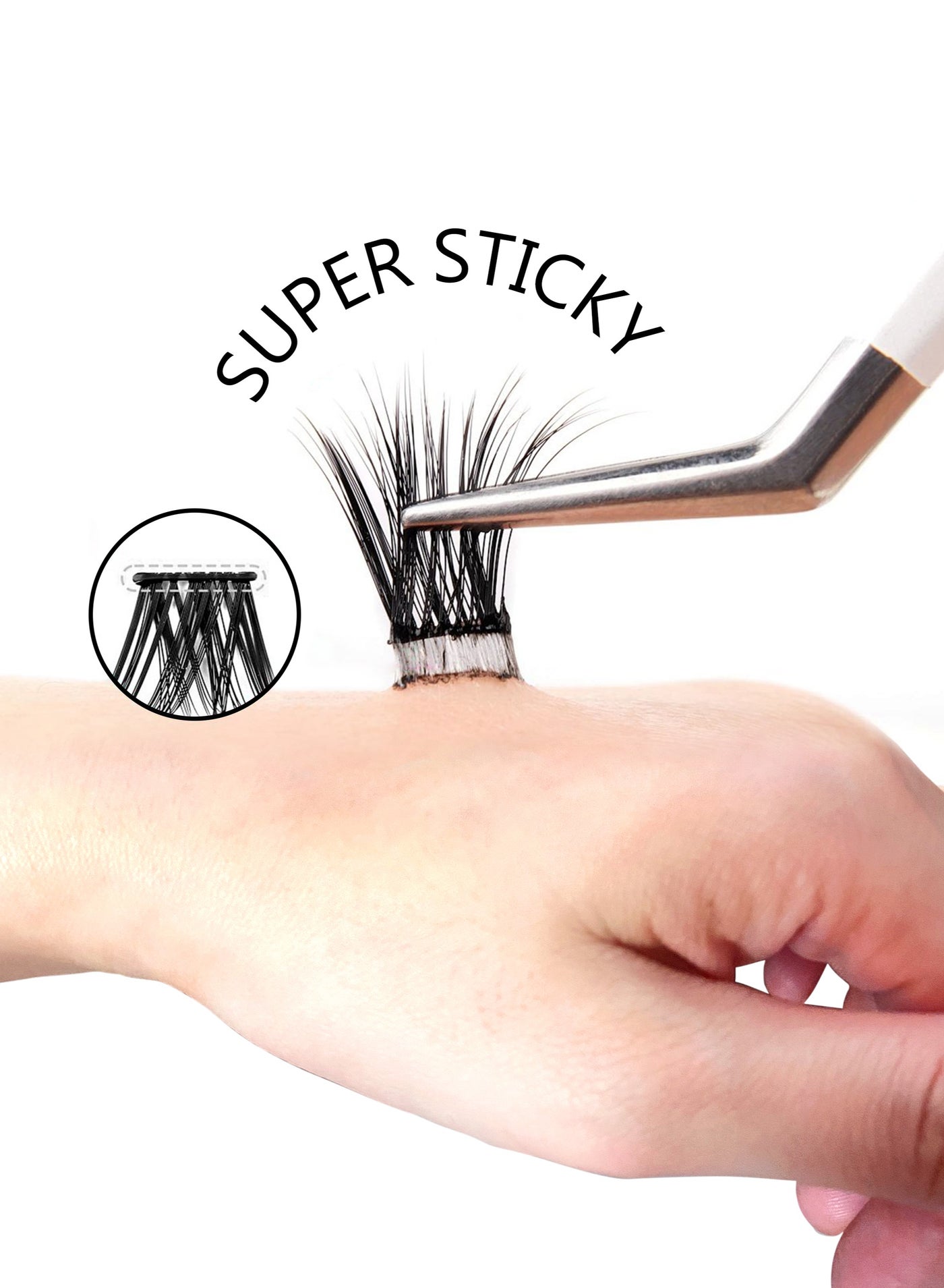 30pcs Beginner-friendly presson cluster eyelash extensions easy apply for women