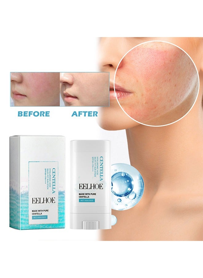 Centella Hyaluric Acid Silky-Fit Sun Stick SPF50+ PA++++， For Anti-Aging Moisturizing Sunscreen Cream