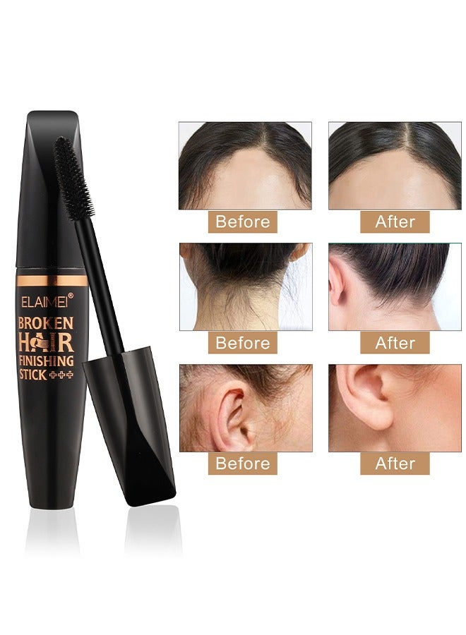 Finishing Hair Wax Stick, Flyaway Hair Stick Moisturizing and Shiny Not Greasy Small Broken Hair Finishing Cream, Hair Styling Wax Stick Hair Gel, Fixing Bangs Stereotypes Cream 15g